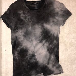 Brandy Melville grey and black tie dye top